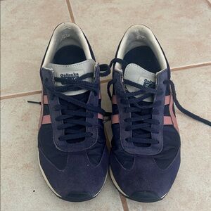Onitsuka Tiger Navy and Pink Sneakers